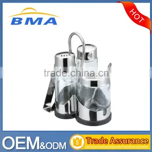 3 Pcs Salt And Pepper Stainless Steel Spice Set With Tissue Holder thumbnail-1