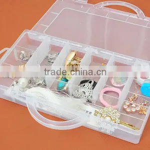 Rectangle Adjustable 13 Lattices Tranparent With Cover Jewellery Box thumbnail-6