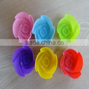 Colorful Muffin Rose-shaped Silicone Cake Mold thumbnail-1