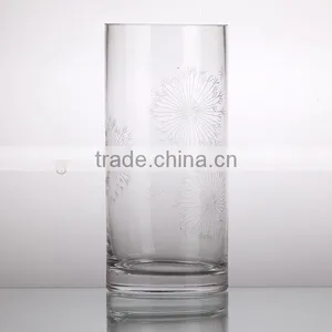 Tall Cube Glass Vase With Decorative Flowers thumbnail-3