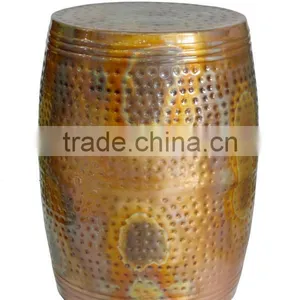 Metal Hammered Stool thumbnail-1