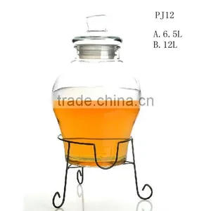 Metal Stand Selling a Large Glass Jar for Beverage Store thumbnail-2