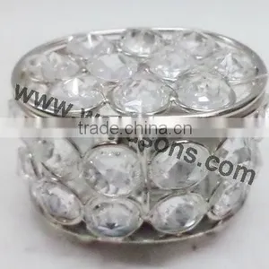 Wholesale Fashion Silver Pearl Jewelry Box,sweet Heart Crystal Metal Jewelry Box,for Ladies Wedding Gift thumbnail-6