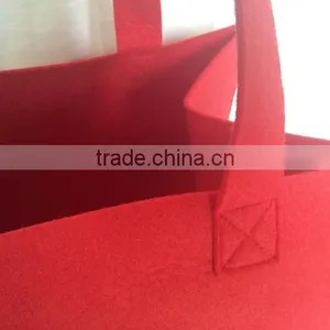 Large Collapsible Tote Cheap Red Handmade Felt Bag thumbnail-3