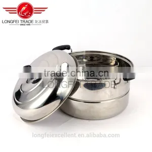 Natural Siliver Color Black Bakelite Handle Clear Stainless Steel Cooking Pot/ Steam Pot thumbnail-1
