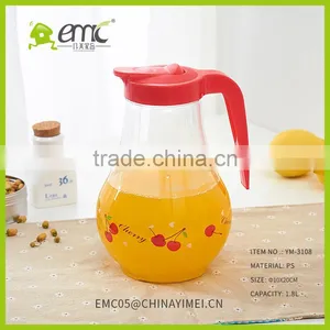 Wholsale Plastic Cold Water Kettle With Lid Juice /tea Bottle thumbnail-4