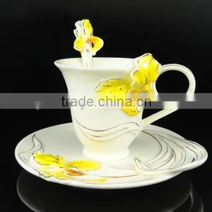 2015 New Bone China Ceramic Tea Cup And Saucer With Classical Flower Design thumbnail-1