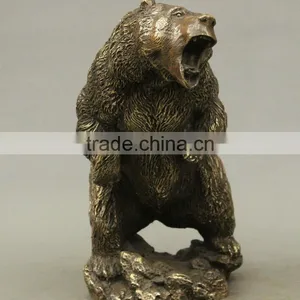 Life Size Garden Decoration Bronze Standing Bear Statue thumbnail-1