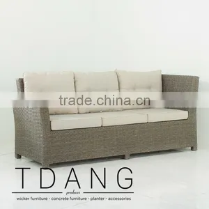 Salinas Wicker Right Hand Sofa 3 Seats - Weather Resistant Outdoor Wicker Love Seat thumbnail-1