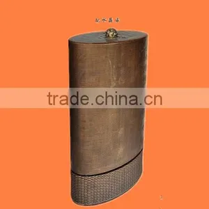 Small Ball Shape Fiber Glass Water Fountain With Rattan Base thumbnail-5
