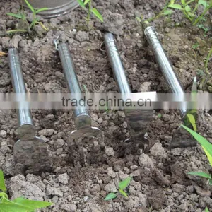 High Grade Stainless Steel Mini Silver Farming 4 Prong Garden Hoe thumbnail-3