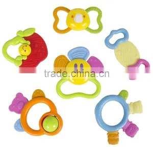 100% BPA Free Teether Toy Best Choice Products (Set of 6) Baby Teether Toy With Unique Fun Shapes thumbnail-1
