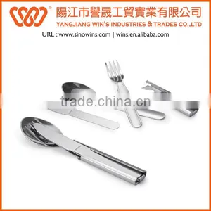 A21-8003 Stainless Steel Foldable Camping Tool With Aluminum Handle Chips thumbnail-3