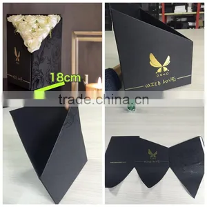 Classical Black Customized Flower Box Folding Style to Save Shipping Cost thumbnail-5