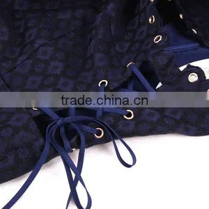 Maxnegio Jacquard Design Metal Stud Casual Dress thumbnail-4