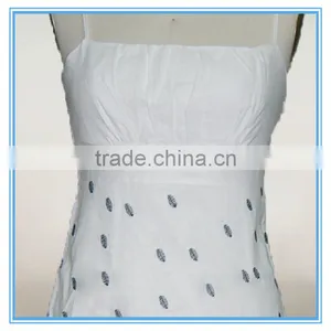 Ladies Spaghetti Strap South Cotton Dress Material Sleeveless Dress thumbnail-2