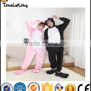 Autumn Spring Winter Flannel Lovers Couples Women Animal Pajamas One Piece Cartoon Sleepwear Cheap Adult Animal Siamese Pyjamas thumbnail-5