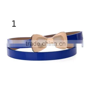 Latest Design New Model Hot Sale 12colors Choice With Butterfly Design PU Leather Material Belt Women thumbnail-6