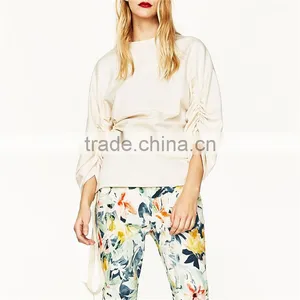 Custom Design Female Fitted Cotton Multicoloured Floral Dress Pants thumbnail-3