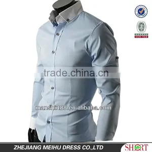100%Cotton High Quality Button-down Collar Slim Fit Shirt for Men thumbnail-1