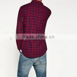 Thin Section Plaid Shirt With Short Sleeves thumbnail-3