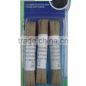 3 Pieces Grey Flat Type Polyester Suede Shoe Laces thumbnail-1