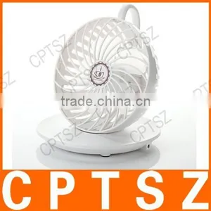 New Arrival Creative Mini USB Coffee Cup Fan Rotatable Hanging Portable Fan Strong Little Fan Drop thumbnail-6