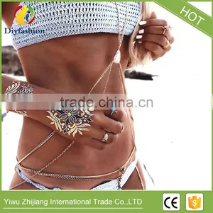 Hot Sell Bohemian Retro Alloy Turquoise Body Chain thumbnail-5