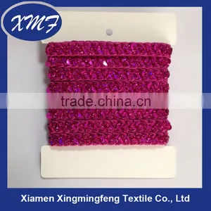 Wholesale 5cm Cheap Price Round Sequin Tape Trimming Lace Tape /sequin Tape thumbnail-1