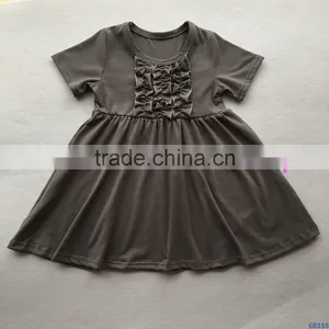 2017 New Fashion Little Girls Cotton Summer Dress Boutiqu Casual Toddlers Baby Short Sleeves Party Dress thumbnail-3