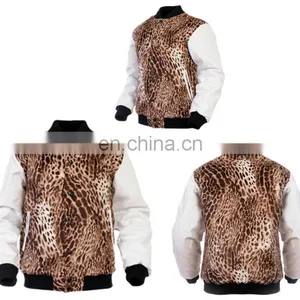 Fashion Cotton and Spandex Leopard Printed Cuff Slim Blazer Jacket 2016 Design thumbnail-1
