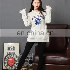 Cheap Women's Fleece Sweatershirt Kangaroo Pocket Long Sleeves Fleece Jacket Sweatershirt Terry Hoodie With Rubber Print thumbnail-1
