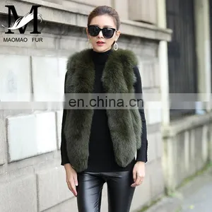 2014 Europe and America New Design Fox Fur Vest Fashion Women Fox Fur Vest thumbnail-4