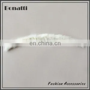Hight Quality White Fox Tail Fur Trim thumbnail-1