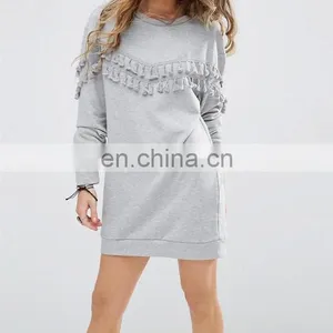 Autumn Women Sweater Pullover Fringe Top Coat Long Sleeve Hoodie Sweatshirt thumbnail-2