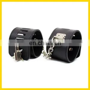 Adult Erotic Toys of Faux Leather Wrist & Ankle Cuffs Restraints thumbnail-1