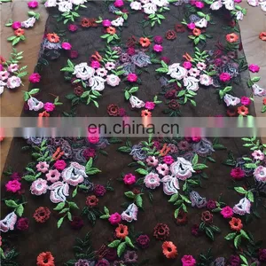 2017 Popular Pattern Lace Dress Fabric Embroidered Design /dress Textile Lace Fabric thumbnail-4