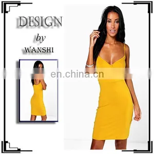 Sexy European Style Dresses Fashion Ladies Basic Wrap Bodycon Dress thumbnail-1