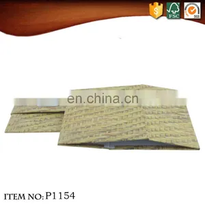 Multi-functional Storage Drawer Folding Weave Bamboo Decorative Pattern Gift Cardboard Box thumbnail-2