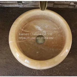 Honey Onyx Sinks, Honey Onyx Wash Basins, Nature Stone Bathroom Sinks thumbnail-1