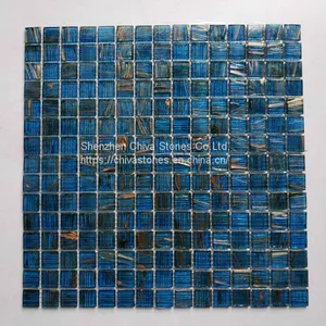 Swimming Pool Blue Mosaic Bisazza Style Water Feature Decoration Mosaic Glass Crystal Mosaic thumbnail-5