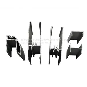 Wardrobe Sliding Door Track Profile Aluminium Stile Rail Vertical Handle thumbnail-5