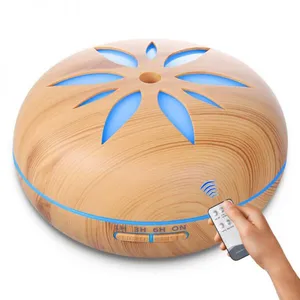 Factory Wholesale Wood Diffuser Essential Oil Ultrasonic Cool Mist Humidifier With Remote Control thumbnail-1