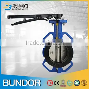 With-Pin Type Wafer Soft Seat Butterfly Valve Cast Iron thumbnail-1