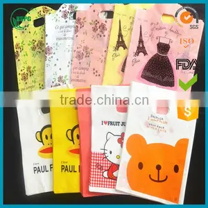 Customized Printing Handle Die Cut Plastic pe Shopping Bag thumbnail-1