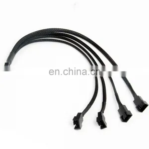 4 Pin PWM Fan Cable to 2 / 3 / 4 Ways PWM Sleeved Computer Case Fan Power Y-Splitter Adapter Cable Extension Cable thumbnail-1