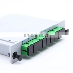 Telecom Grade PLC Splitter 1x8 PLC 1 x 2 Fiber Optic Splitter Cassette Type With SC/APC SC/UPC Connector thumbnail-2