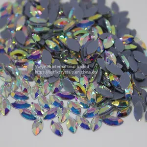 Rain Drop Hot Fix Rhinestones in Flat Back Shaped Glass Crystal Stones thumbnail-3