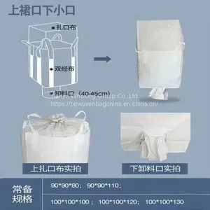 00% Waterproof Virgin Polypropylene 1000kg Lifting Big FIBC Container Bag for Gravel,Sand,cement,grain thumbnail-2