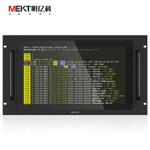 MEKT 6U 1080P Rackmount12.1/15.6 Inch Widescreen Capacitive Touchscreen LCD Monitor Wall Mount Cabinet HD Display Outdoor 1000cd thumbnail-2